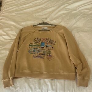 Wildfox Beige Graphic Women's Sweater